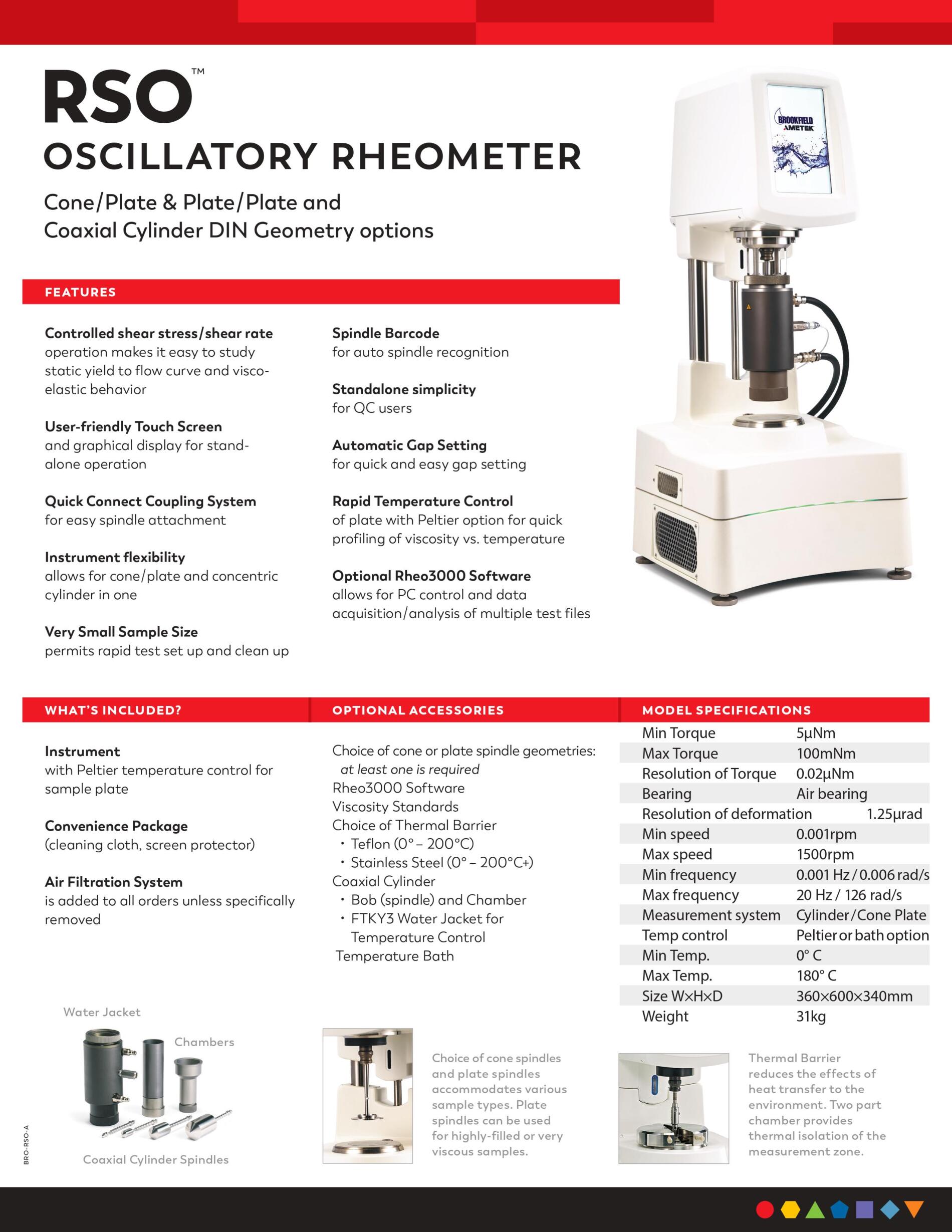 Máy đo độ lưu biến RSO Rheometer | Brookfield