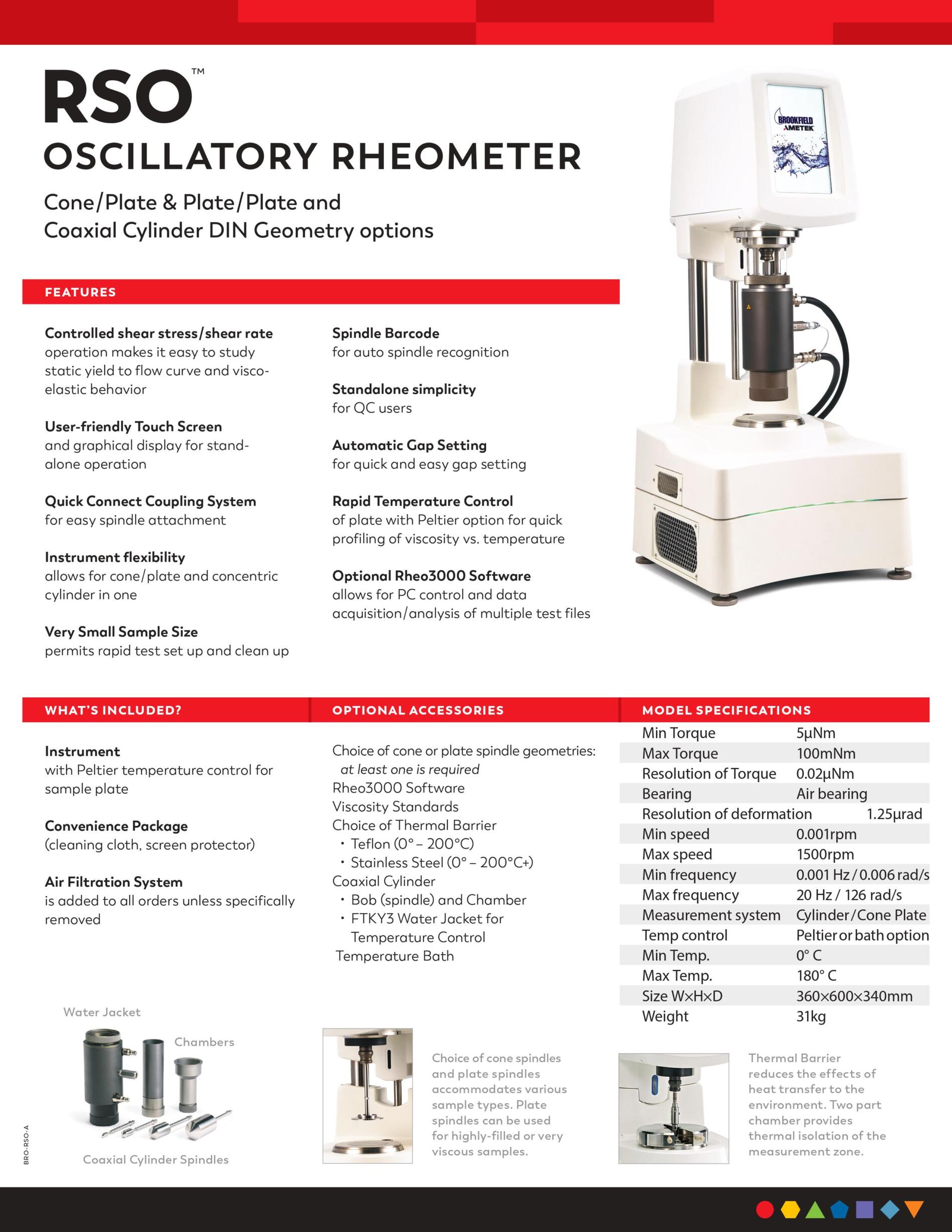 Brookfield RSO Rheometer