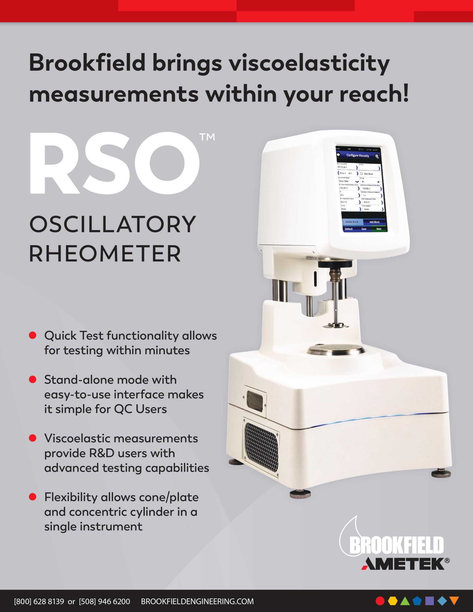 Brookfield RSO Rheometer